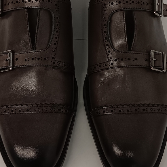 Manolo Blahnik Men's Callimaco Monkstrap Dress Shoes - EU 42.5/US9.5 - Picture 7 of 16